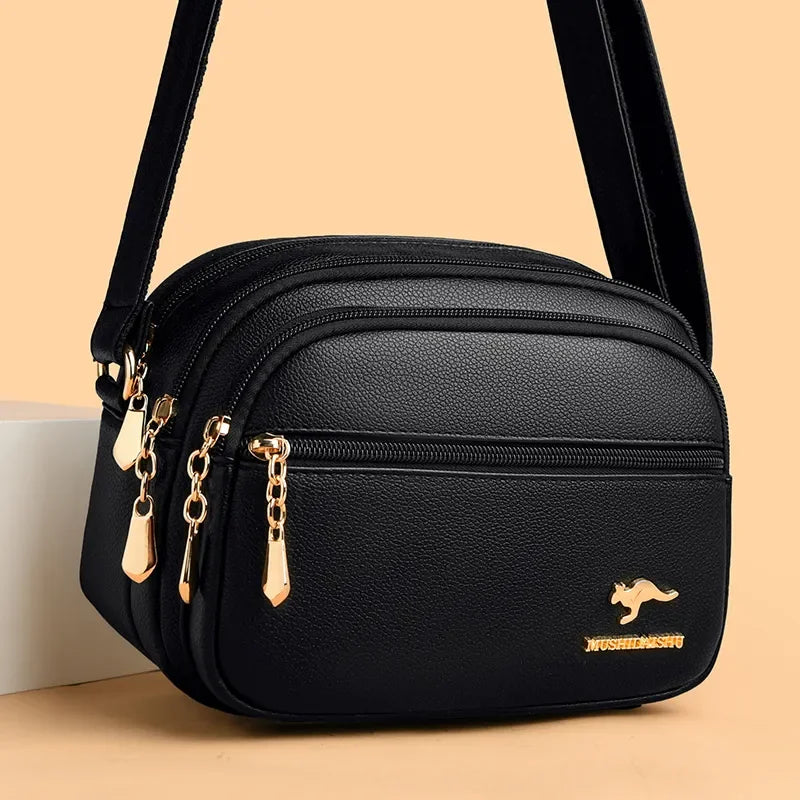High Quality Soft Leather Purse, Multi-pocket Wear-resistant Bag