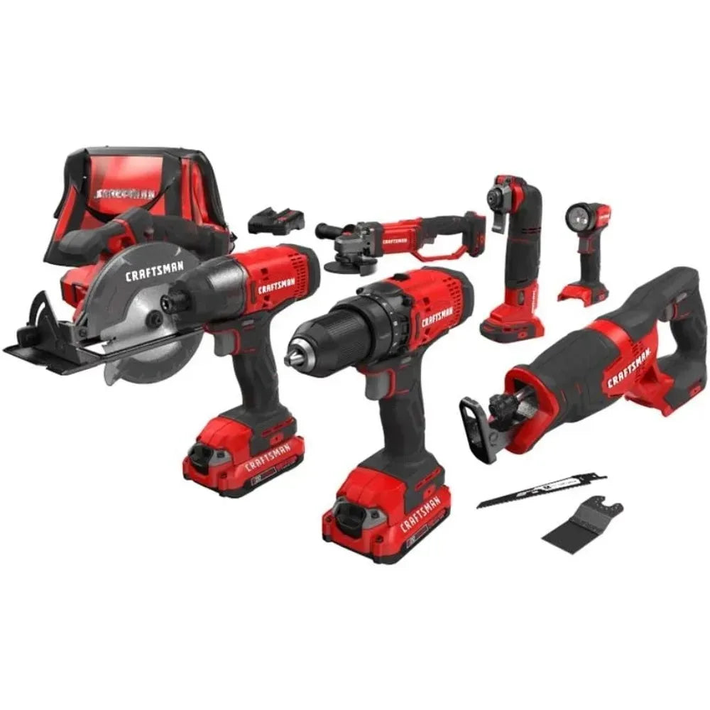 7 Tool, 20V Cordless Drill Combo Kit (CMCK700D2)
