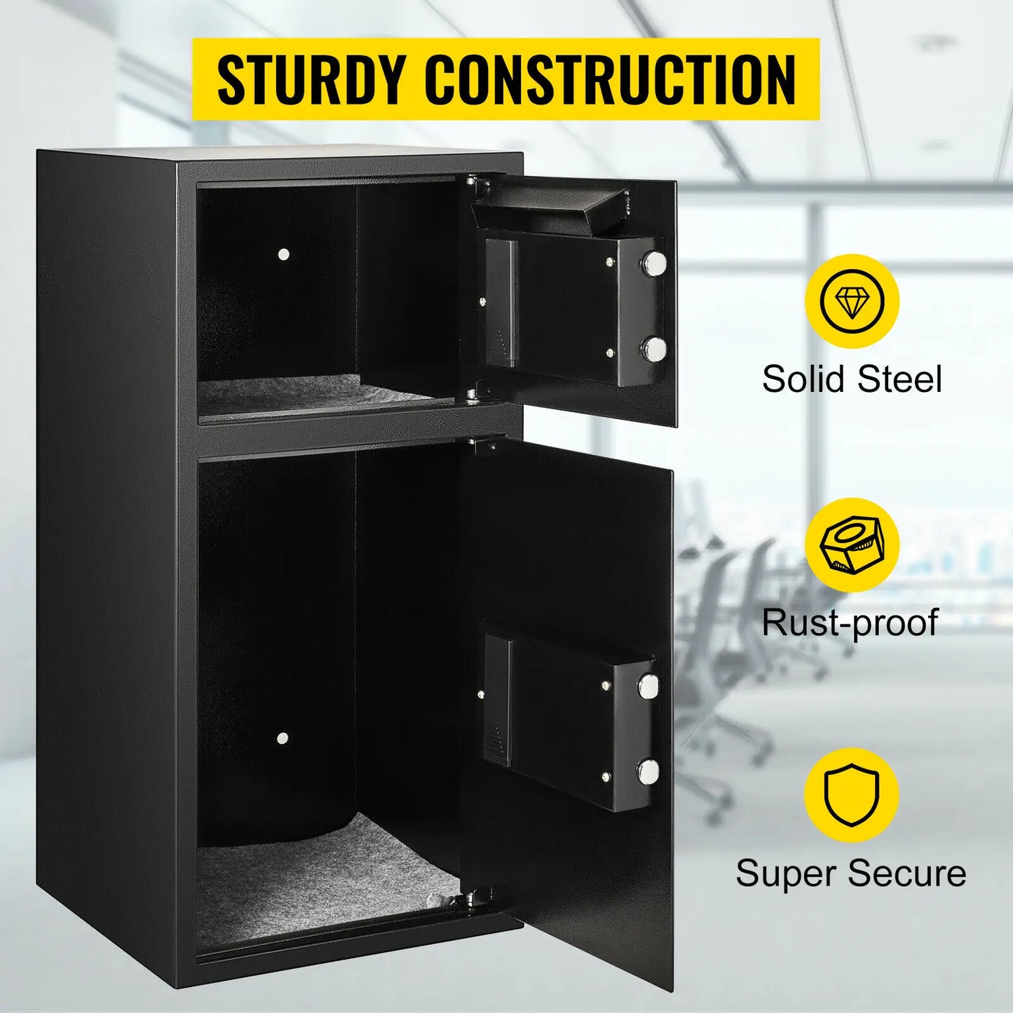 VEVOR 33" Double Door Safe Deposit Box