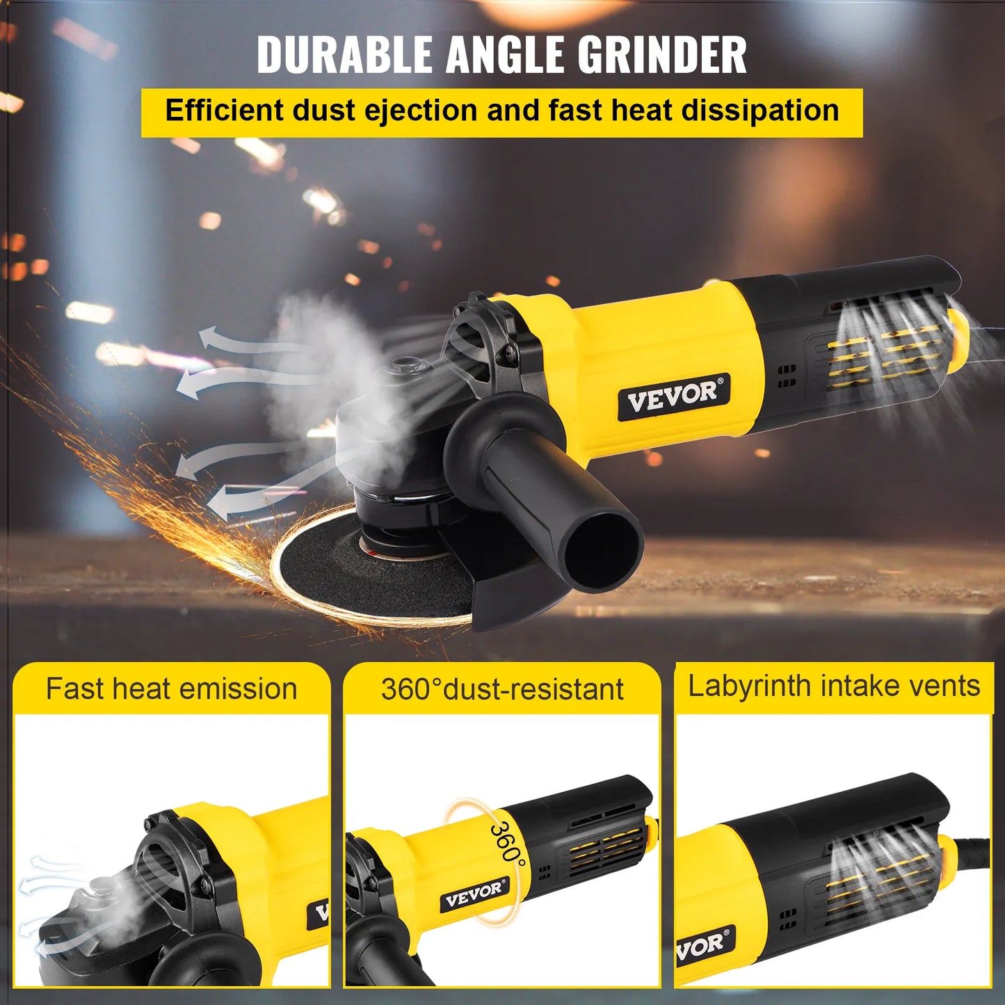 VEVOR Electric Angle Grinder