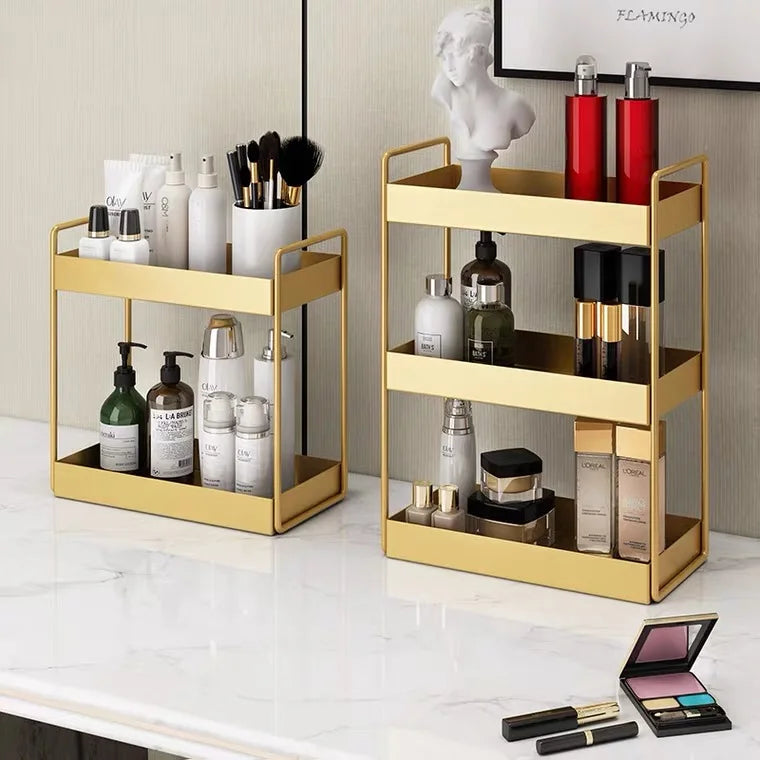 Double Layer Cosmetic Organizer Storage Rack