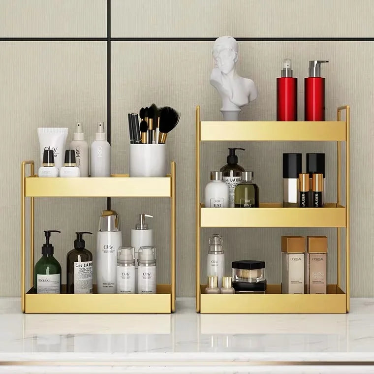 Double Layer Cosmetic Organizer Storage Rack