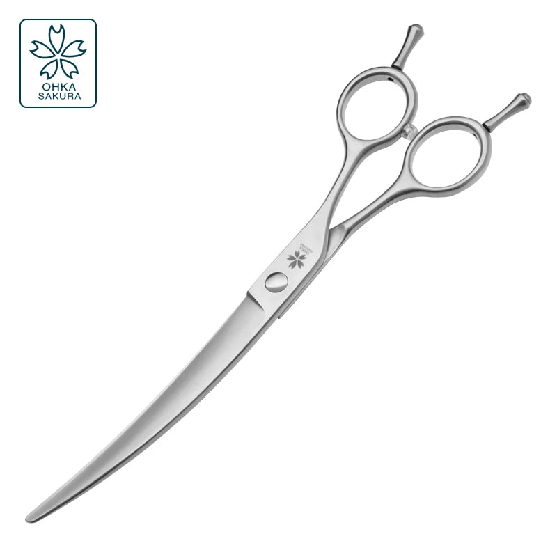 Professional pet beauty big curved scissors