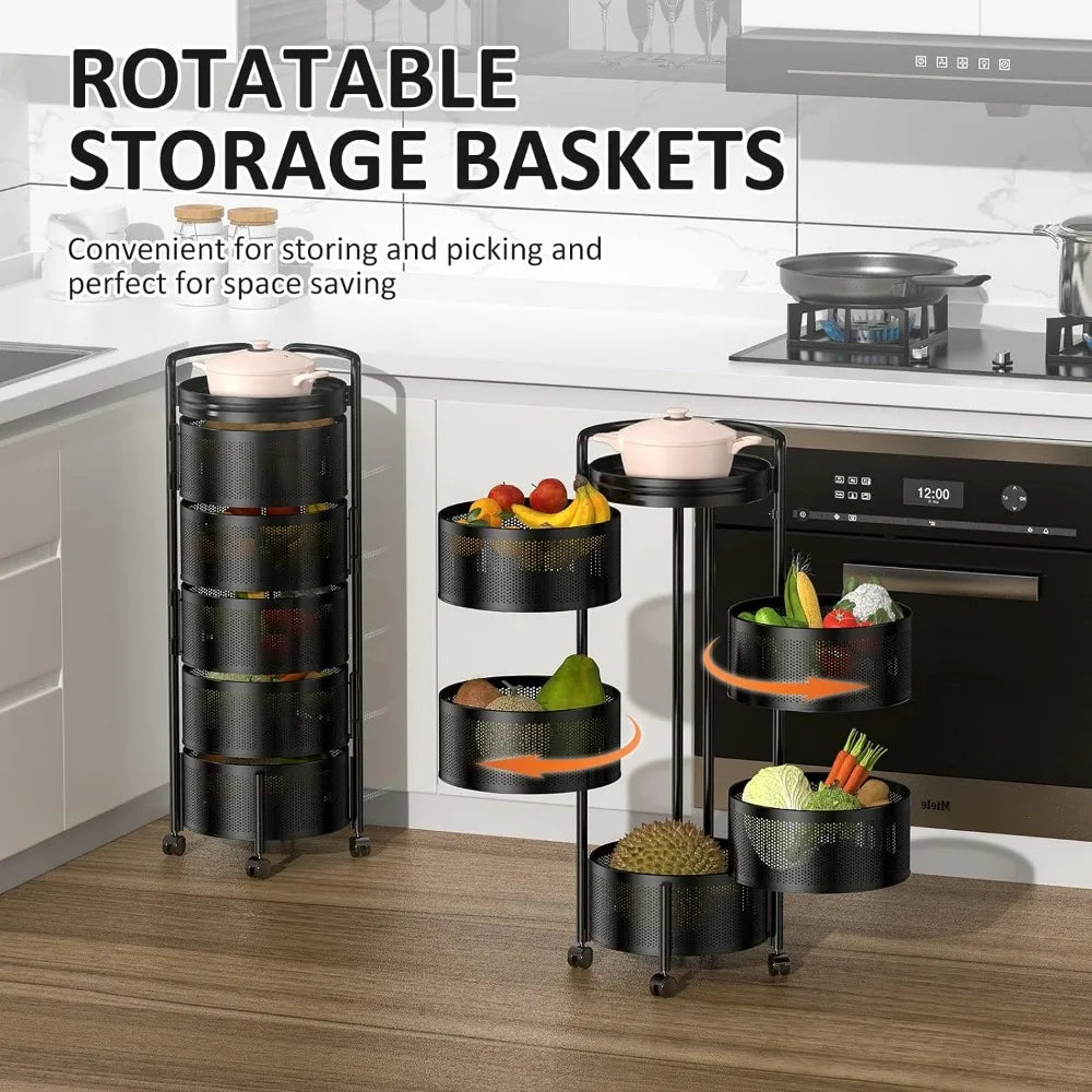 Rotating Metal Storage Rack on wheels! Use in Any Room