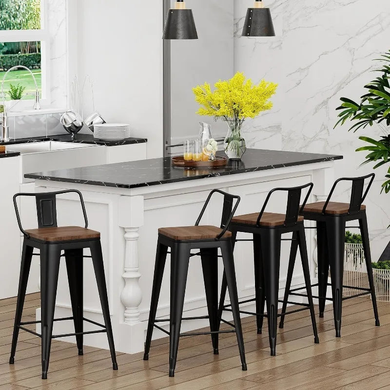 Set of 4 - 26" Kitchen Bar Stools Counter Height