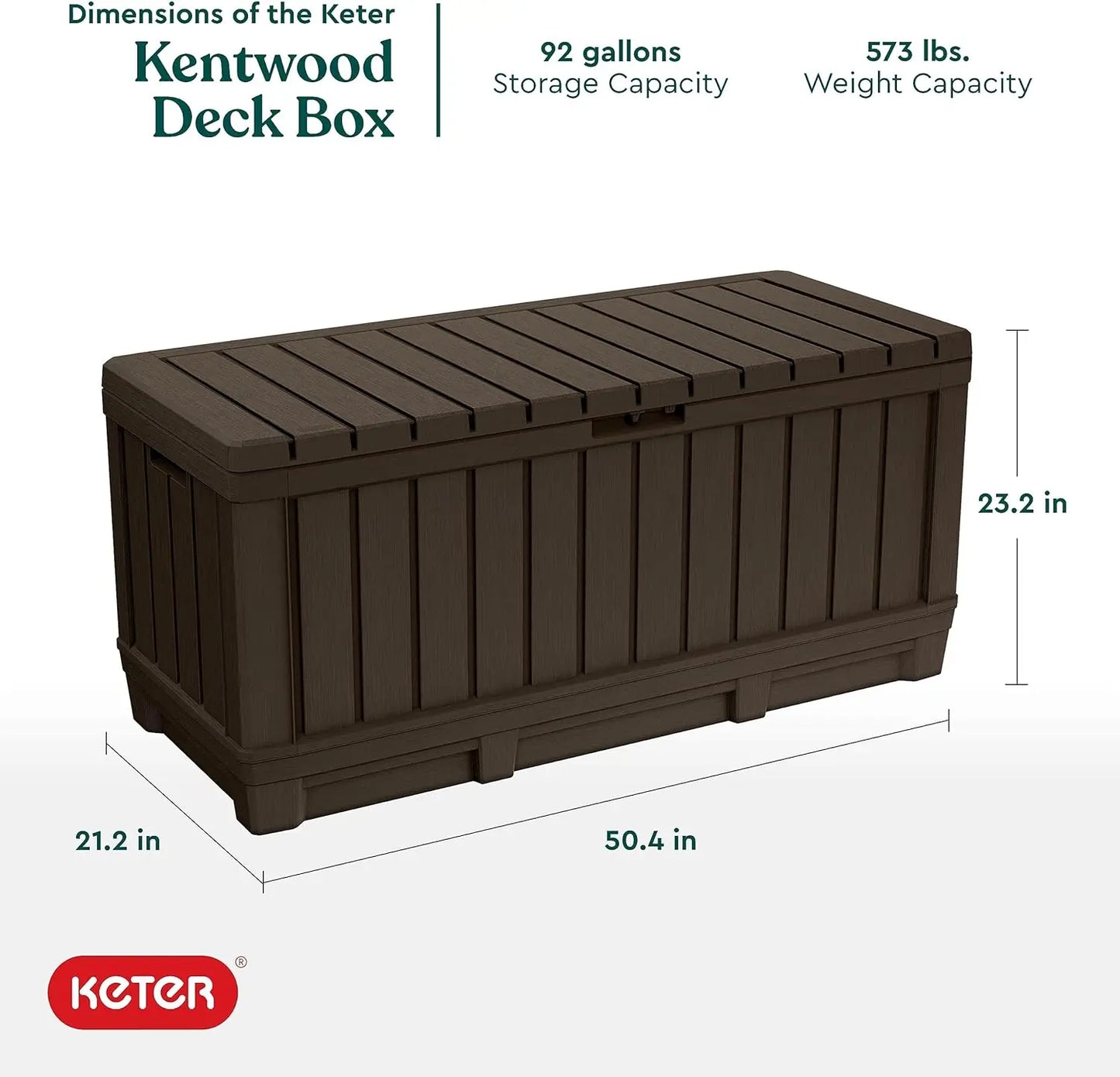 Kentwood 92 Gallon Resin Deck Box