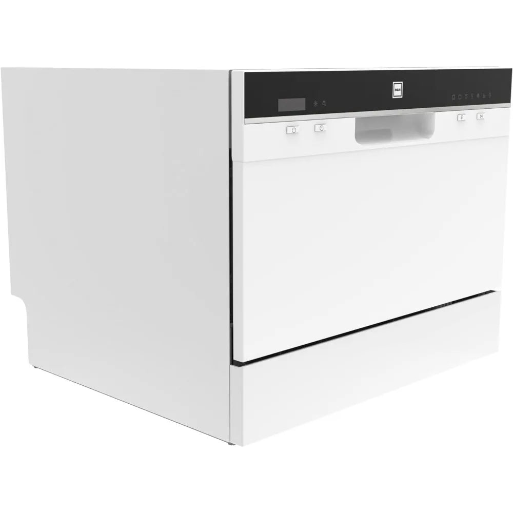 Counter Top Dishwasher, 6 Place Settings, Portable, White