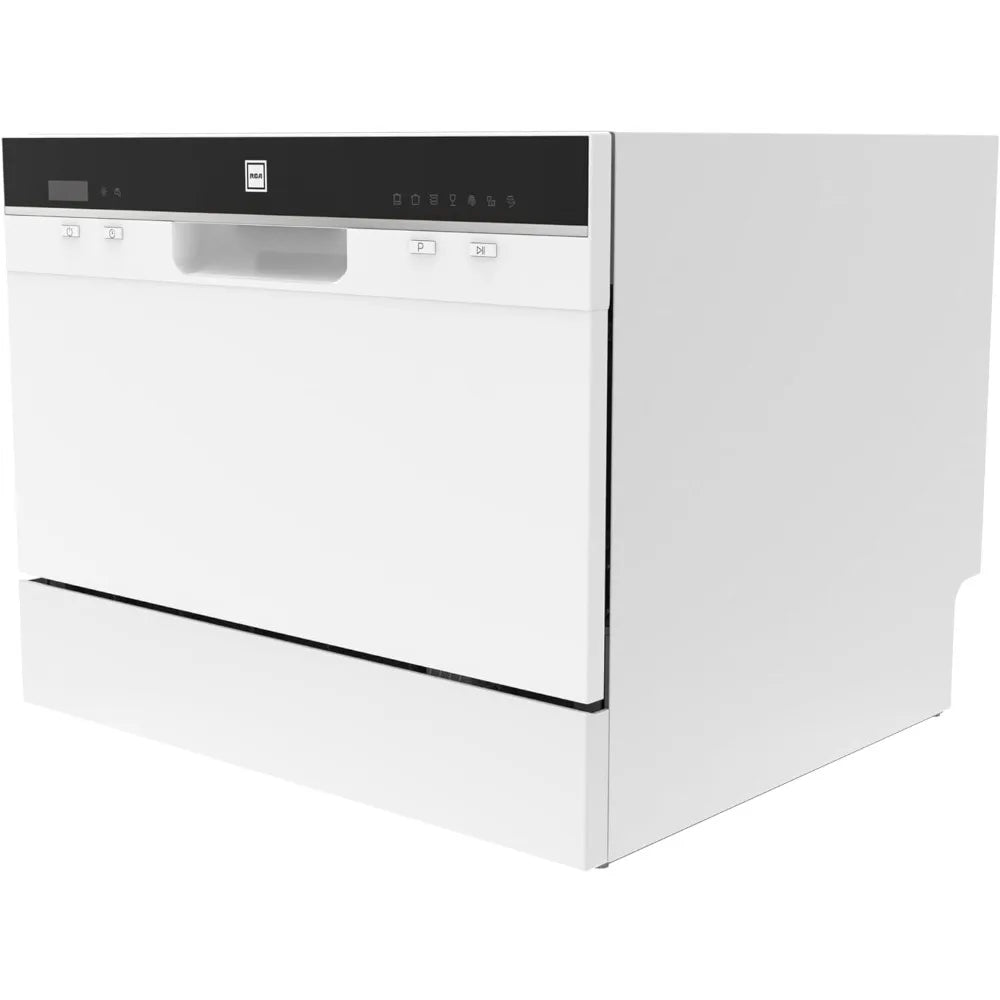 Counter Top Dishwasher, 6 Place Settings, Portable, White