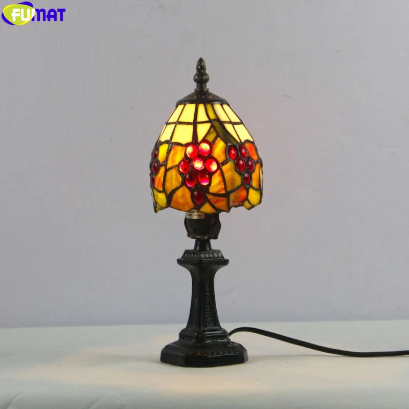 Tiffany Retro Stained Glass Table Lamp/Night Light