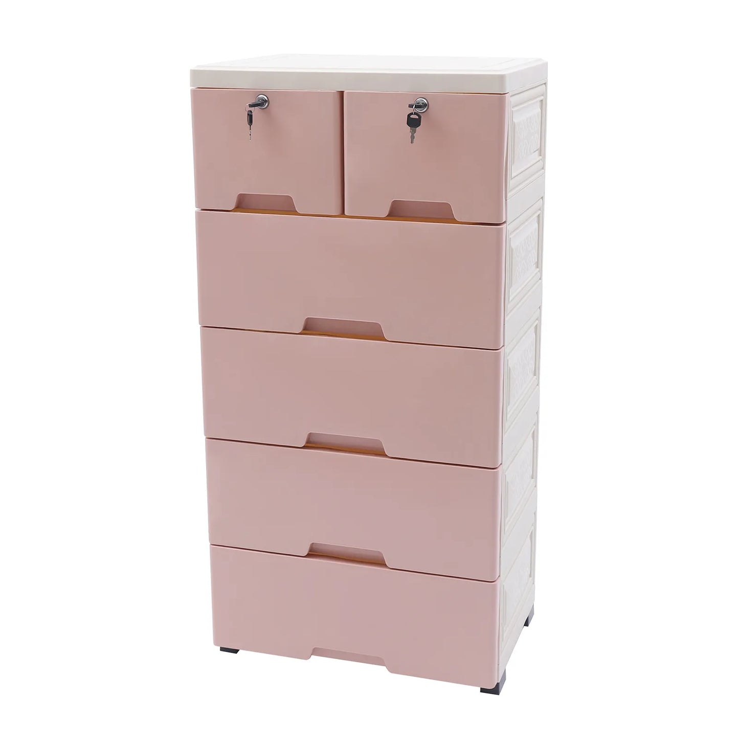 Classic 6-Drawer Plastic Dresser Storage Tower