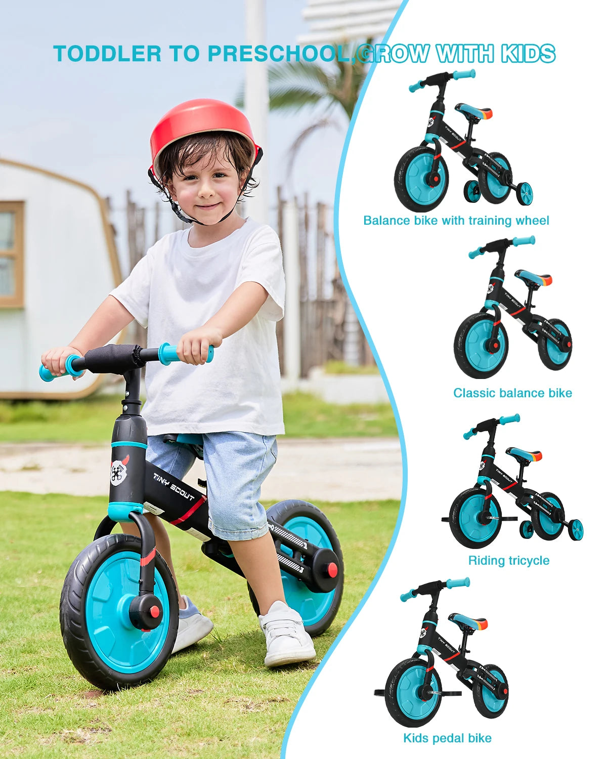 Tiny Scout Balance Bike 3-5 Years