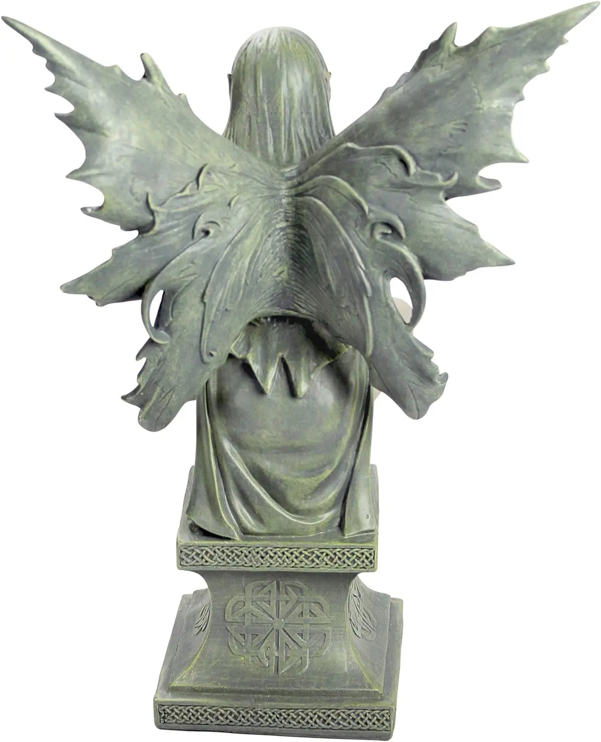 Celtic Fairy's Perilous Perch Outdoor Garden Statue, Large 19", 2-Tone Stone