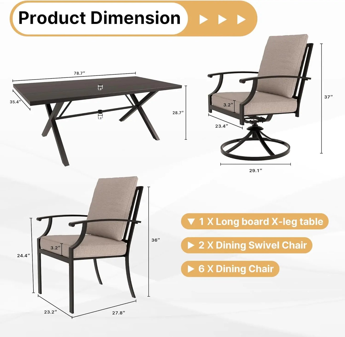 Indoor/Outdoor Dining Table Set Rattan w/Tempered Glass Tabletop, Removable Cushions & Umbrella Cutout