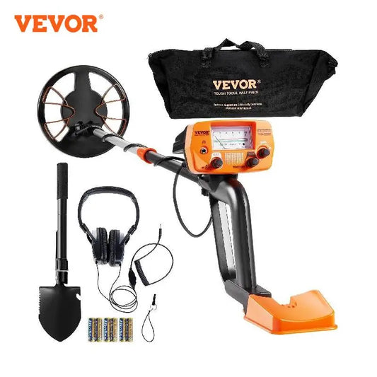 VEVOR 8" Coil Waterproof Metal Detector, Adjustable 38''-49'' Aluminum