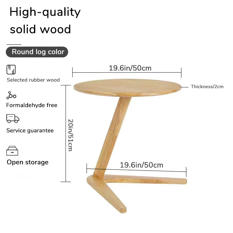 Solid wood side table Small coffee table Sofa Furniture Movable Simple Modern Light Luxury Luxury Apartment Living Room Decorati