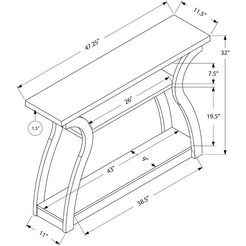 47" Console Table - Sleek and Modern Accent Table