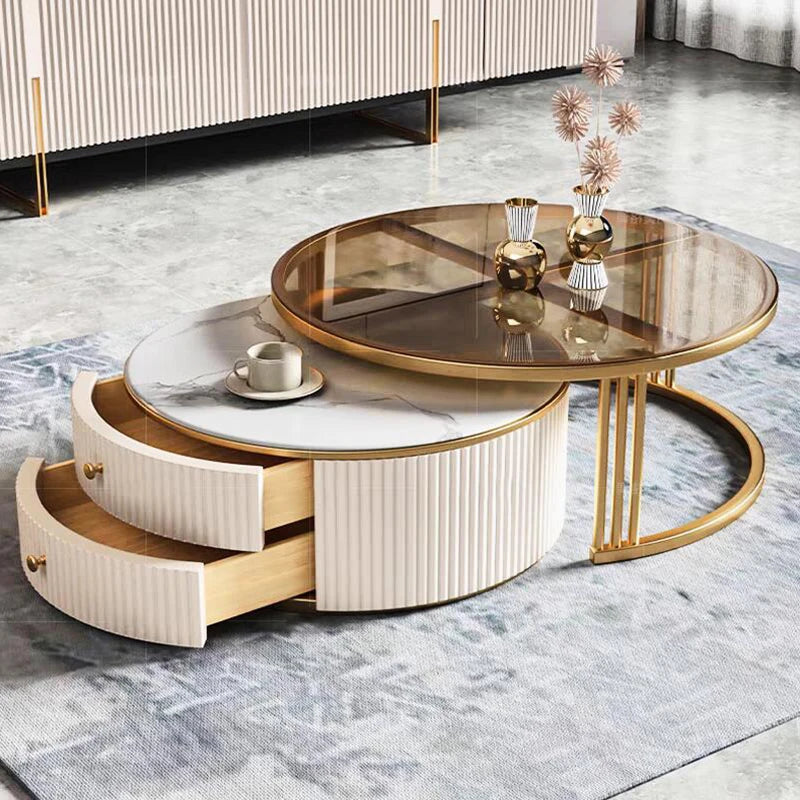 Nordic Style Glass Top Coffee Table