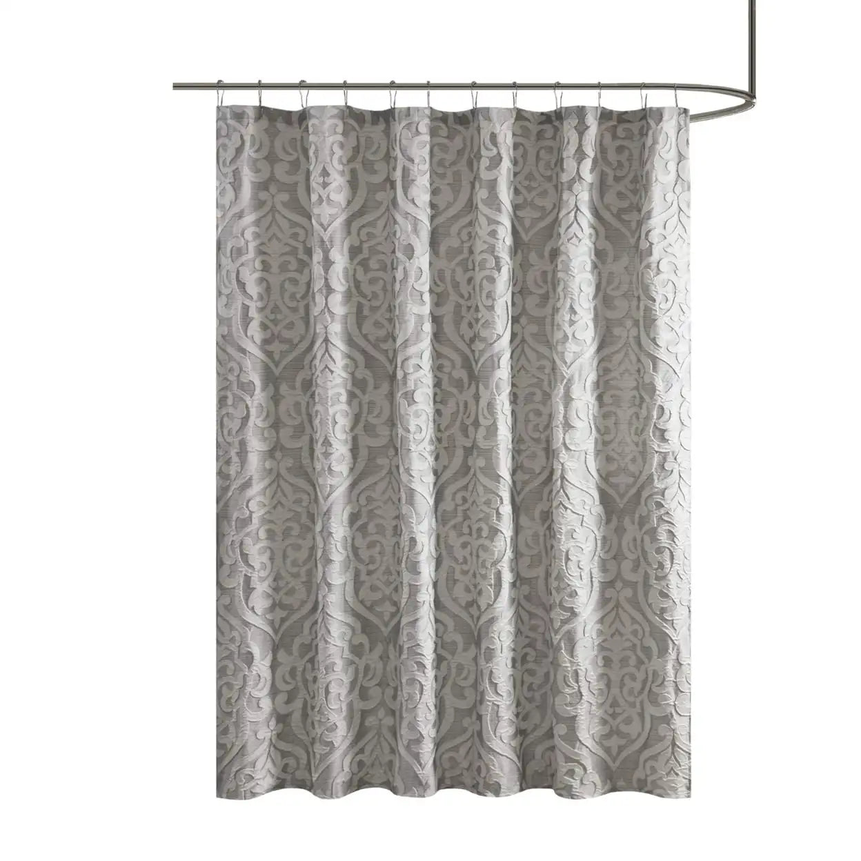 Shower Curtain Machine Washable with 12 Button Holes Bathroom