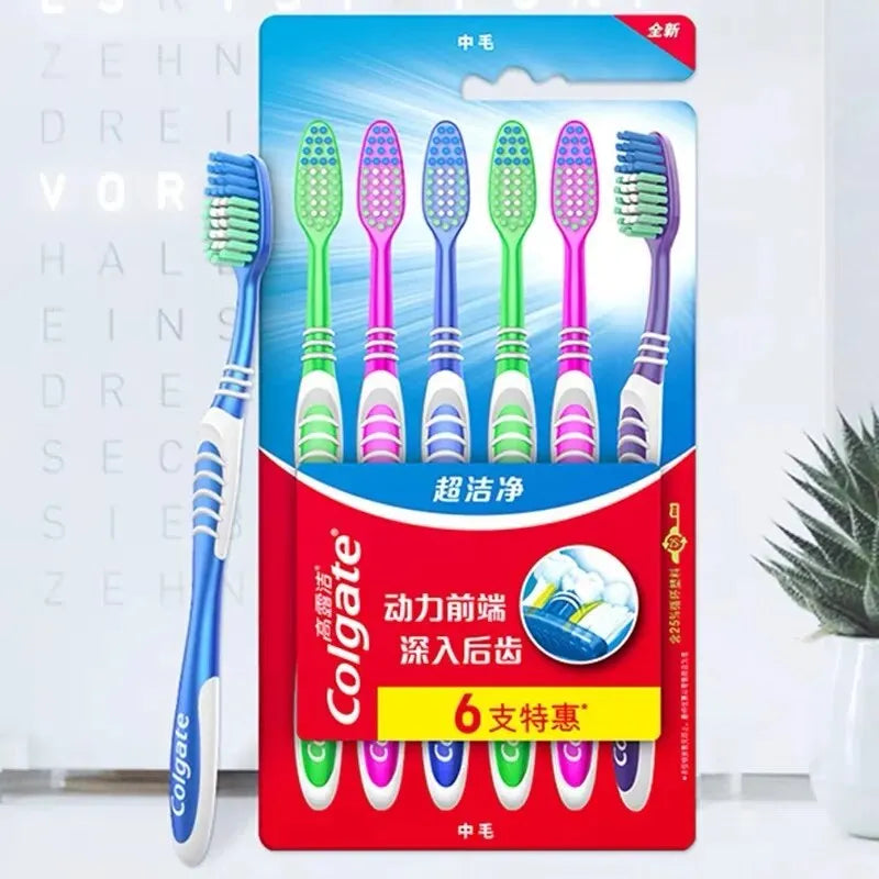 Colgate 6 Packs Toothbrushs, Fine Soft Medium