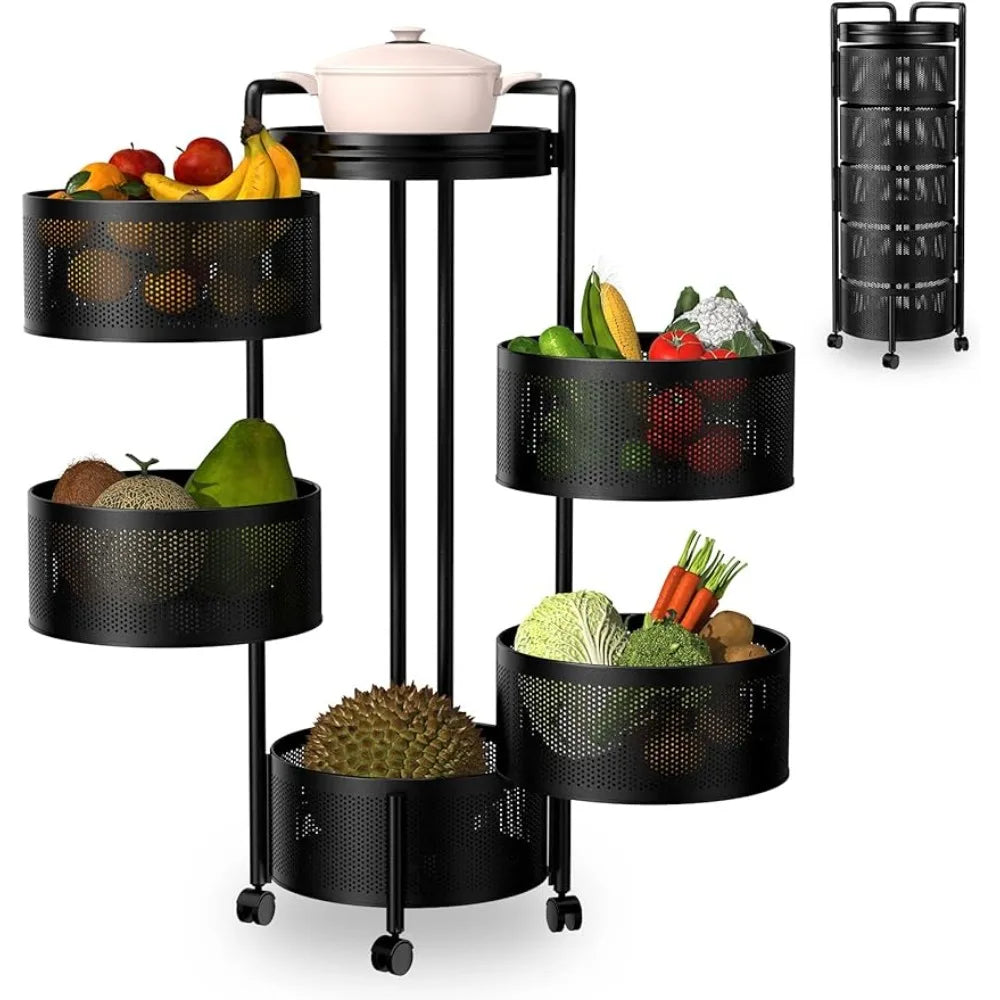 Rotating Metal Storage Rack on wheels! Use in Any Room