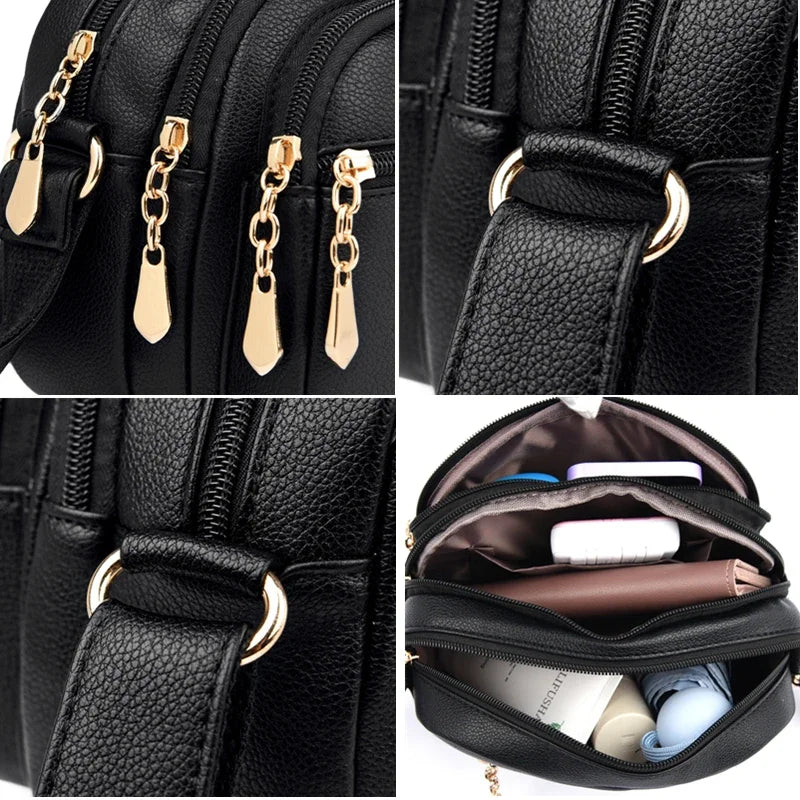 High Quality Soft Leather Purse, Multi-pocket Wear-resistant Bag