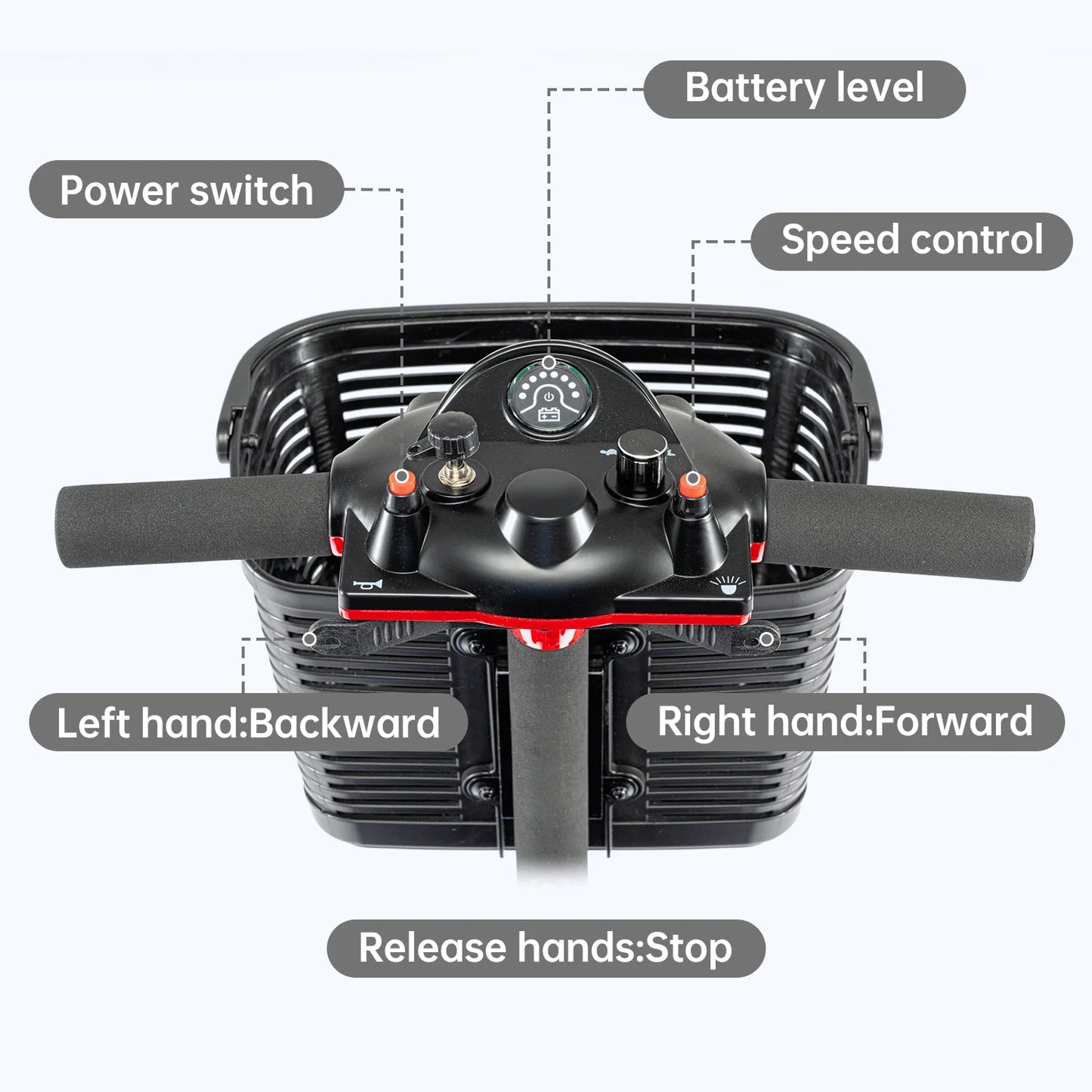 3 Wheel Mobility Scooter Electric with Lights Collapsible