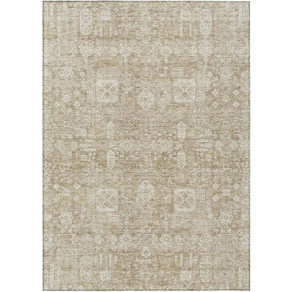 Beige 10' X 14' Indoor Outdoor Area Rug