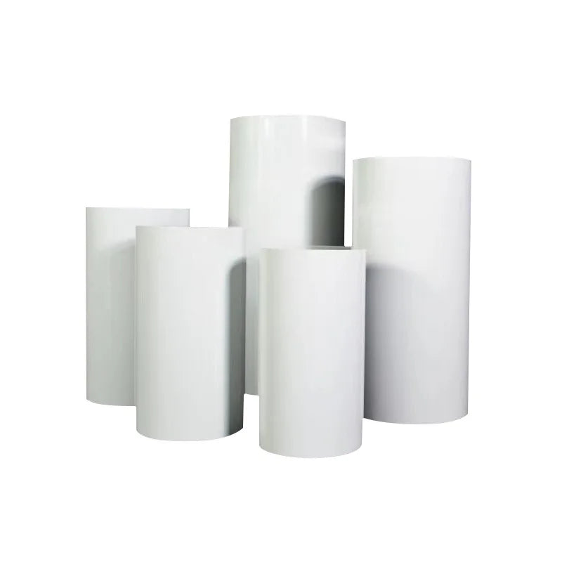 3/5pcs White Cylinder Table Pedestal Stand