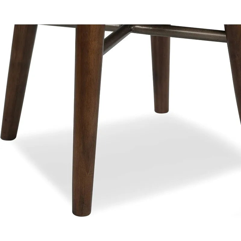 Poly & Bark Andover Marble Top Wooden Side Table, Walnut