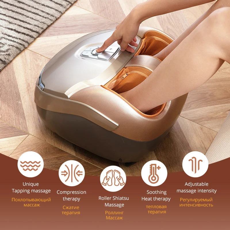 MARESE M7 Plus Electric Foot Massager With Deep Vibration Massage Heated Rolling Kneading Air Compression Healthy Gift