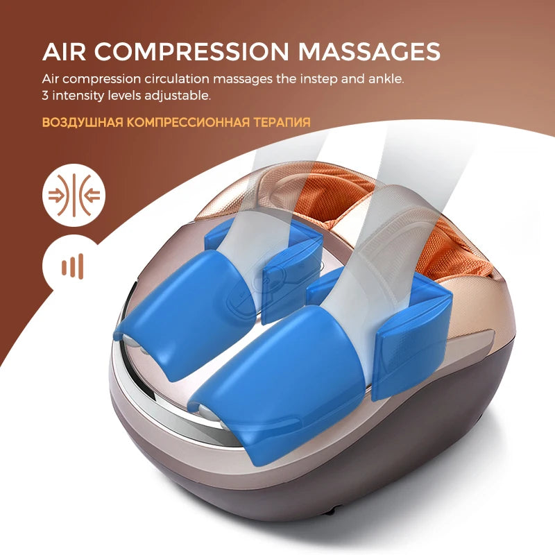 MARESE M7 Plus Electric Foot Massager With Deep Vibration Massage Heated Rolling Kneading Air Compression Healthy Gift