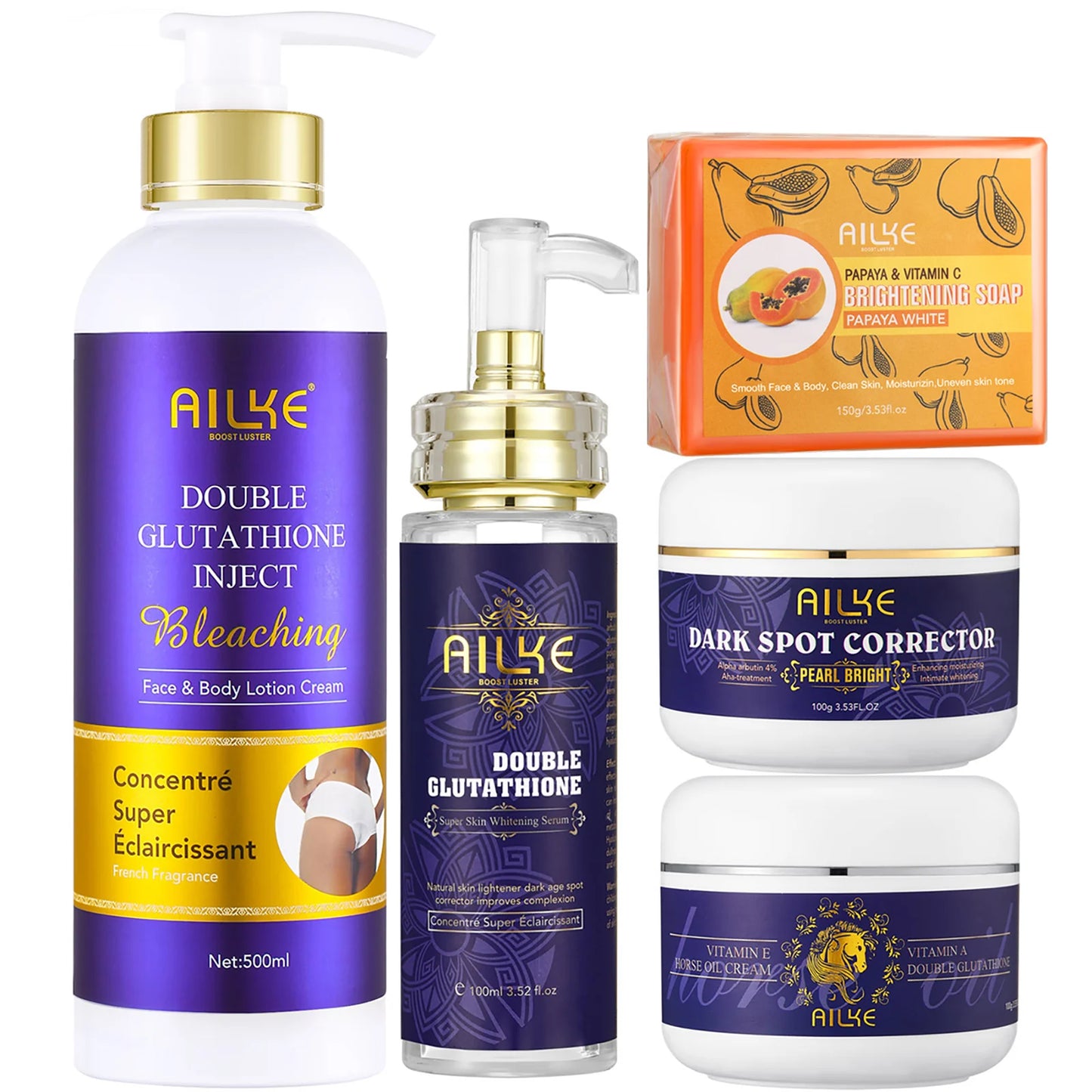 AILKE Glutathione 5-in-1 Women Skin Care Kit