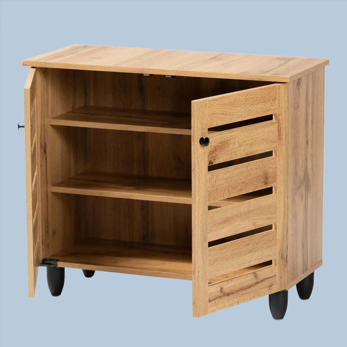 Gisela Modern/Contemporary Oak Finished 2-Door Storage Cabinet