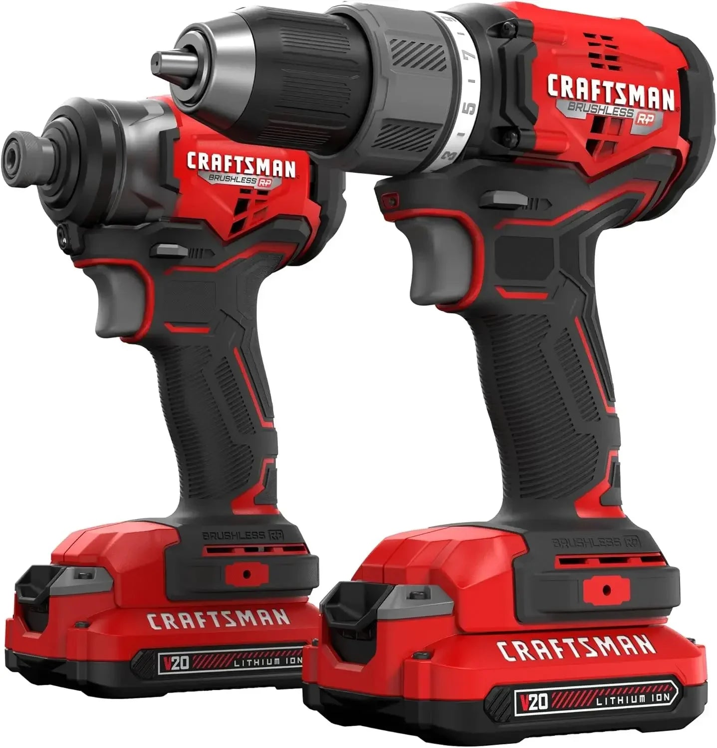 20 Cordless Drill and Impact Driver, Brushless, Combo Kit, 2 Batteries 1 Charger Included (CMCK211C2)