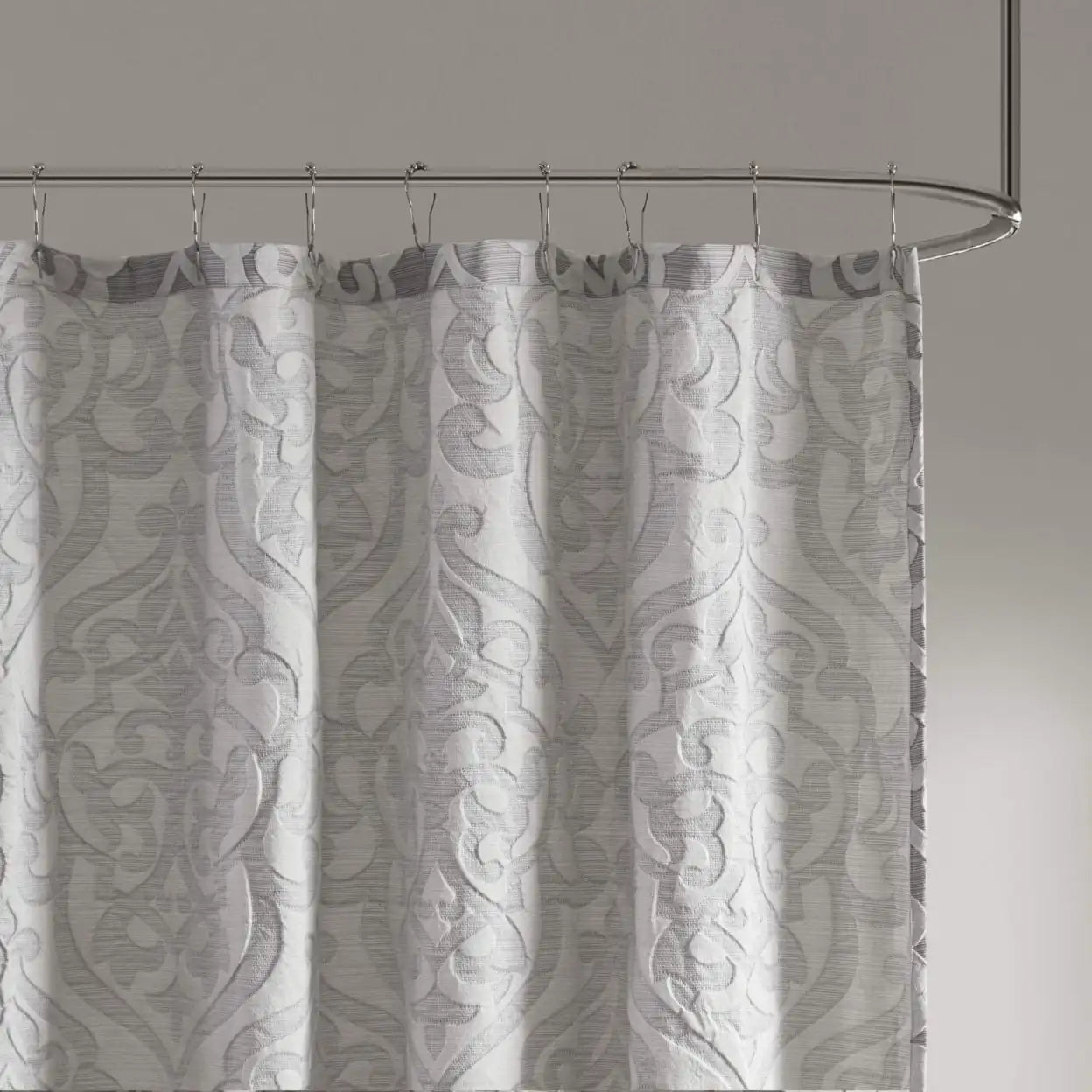 Shower Curtain Machine Washable with 12 Button Holes Bathroom