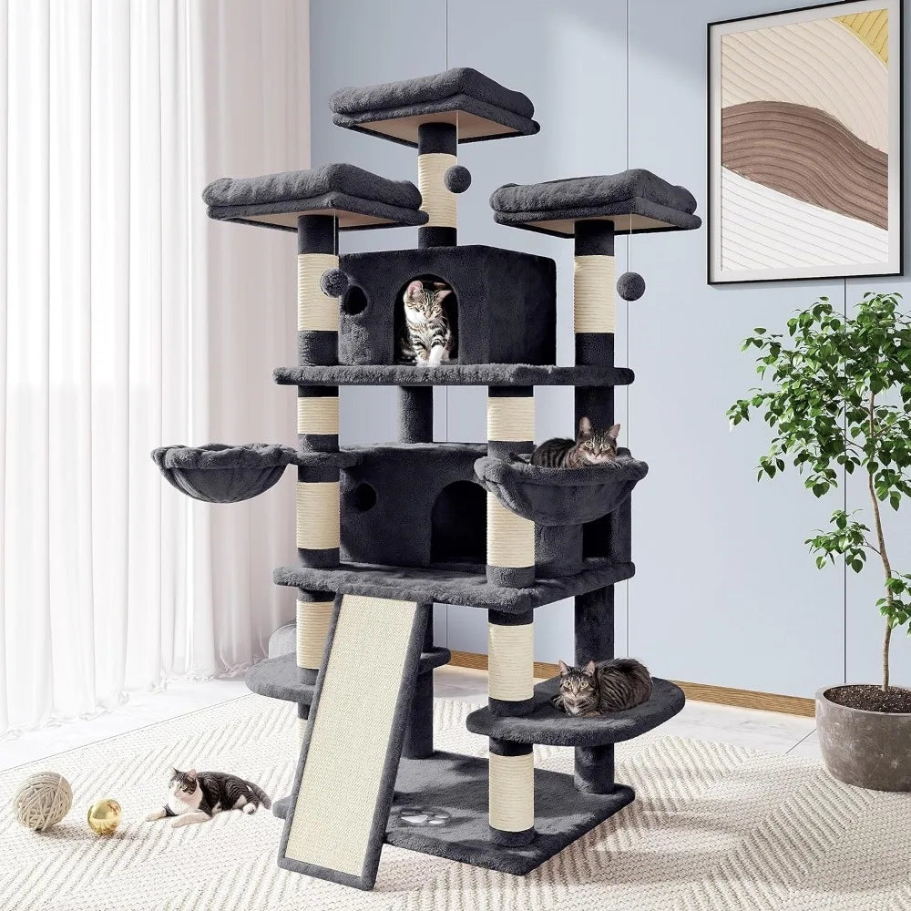 68" Cat Tree/Cat Tree House Towers