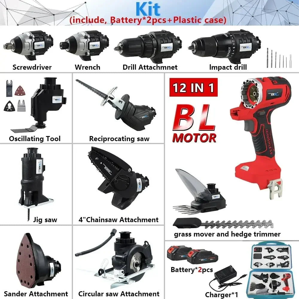 12-Tool 18V MAX MATRIX Cordless Combo Kit, 2x2.0Ah Batteries and 1 Charger