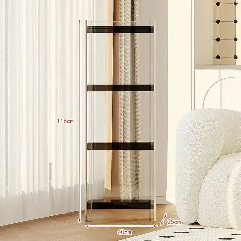 Nordic Luxury Narrow Acrylic Corner Shelf