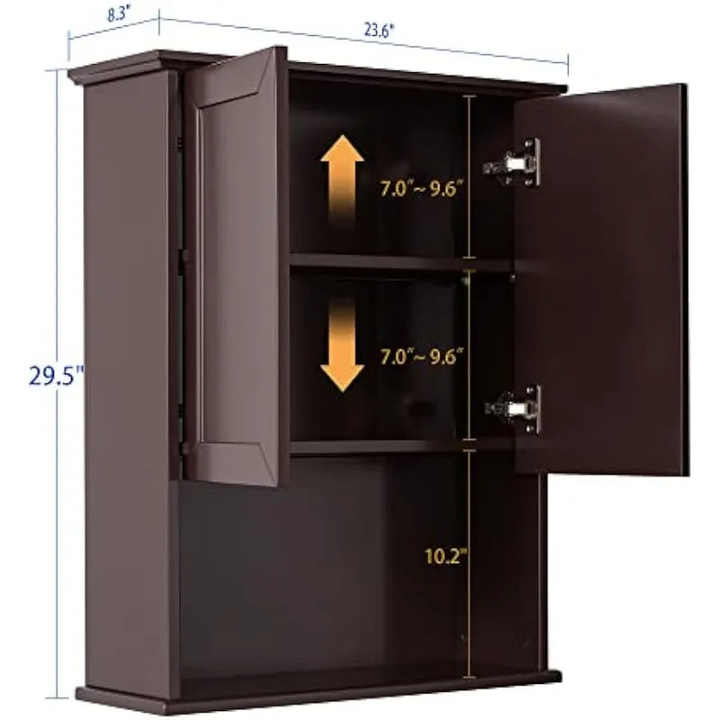 Bathroom Wall Cabinet, w/Adjustable Shelf, 6 colors available