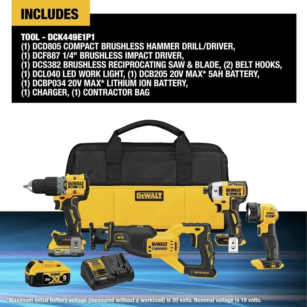 MAX* XR Cordless 4-Tool Combo Kit (DCK449E1P1)