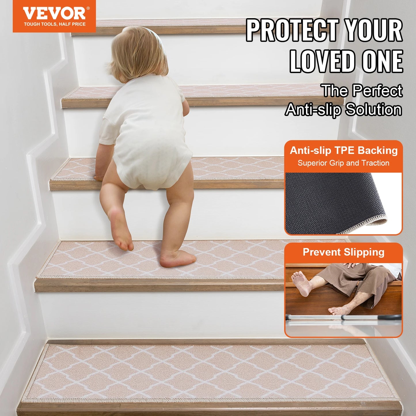 VEVOR Anti-Slip Stair Tread Mat 28x9/30x8"