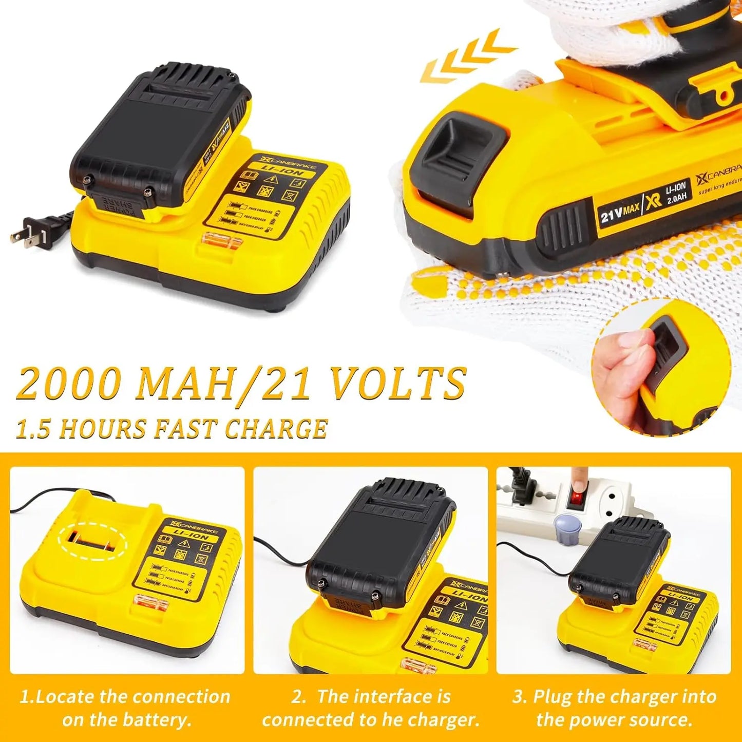 120PCS 21V Cordless Drill Set 3/8" Keyless Chuck of Metal & 25+3 Clutch w/Impact 2 X 2.0Ah Battery & Fast Charger