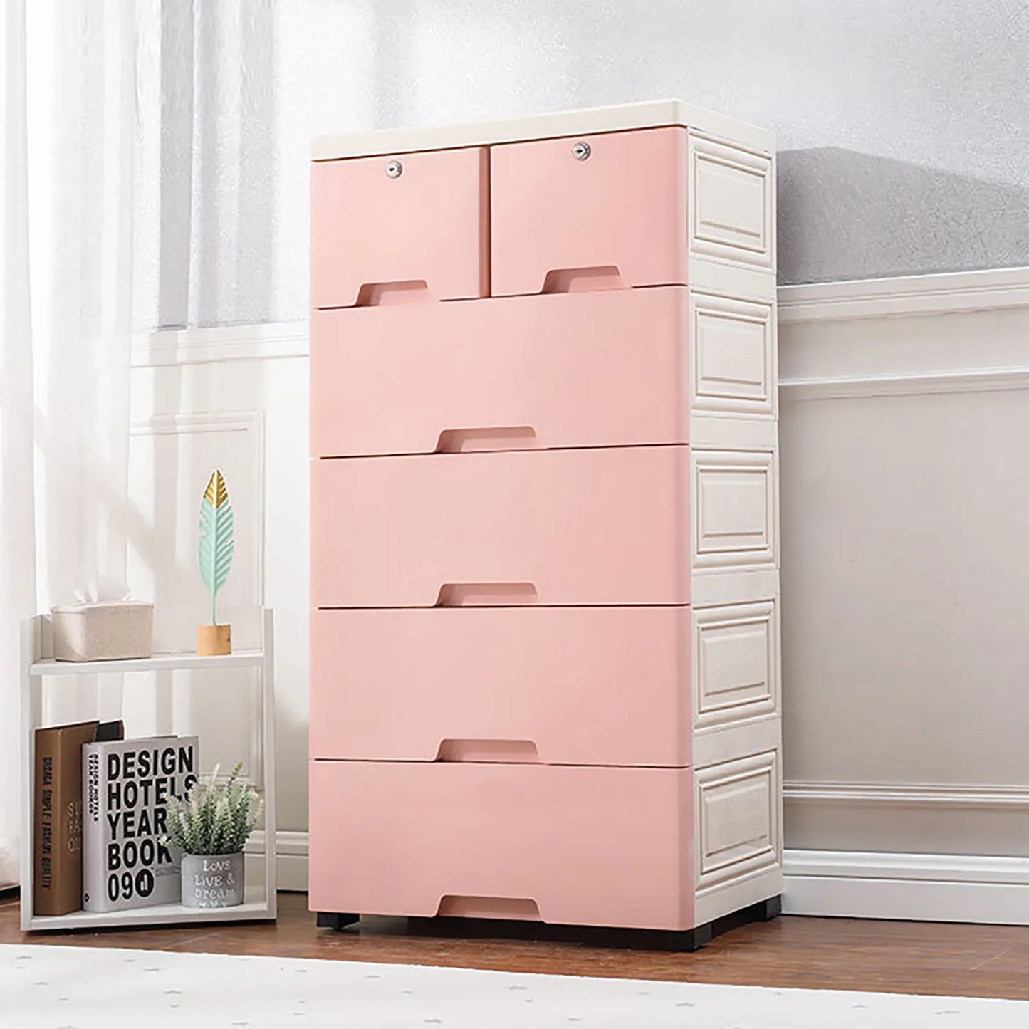 Classic 6-Drawer Plastic Dresser Storage Tower