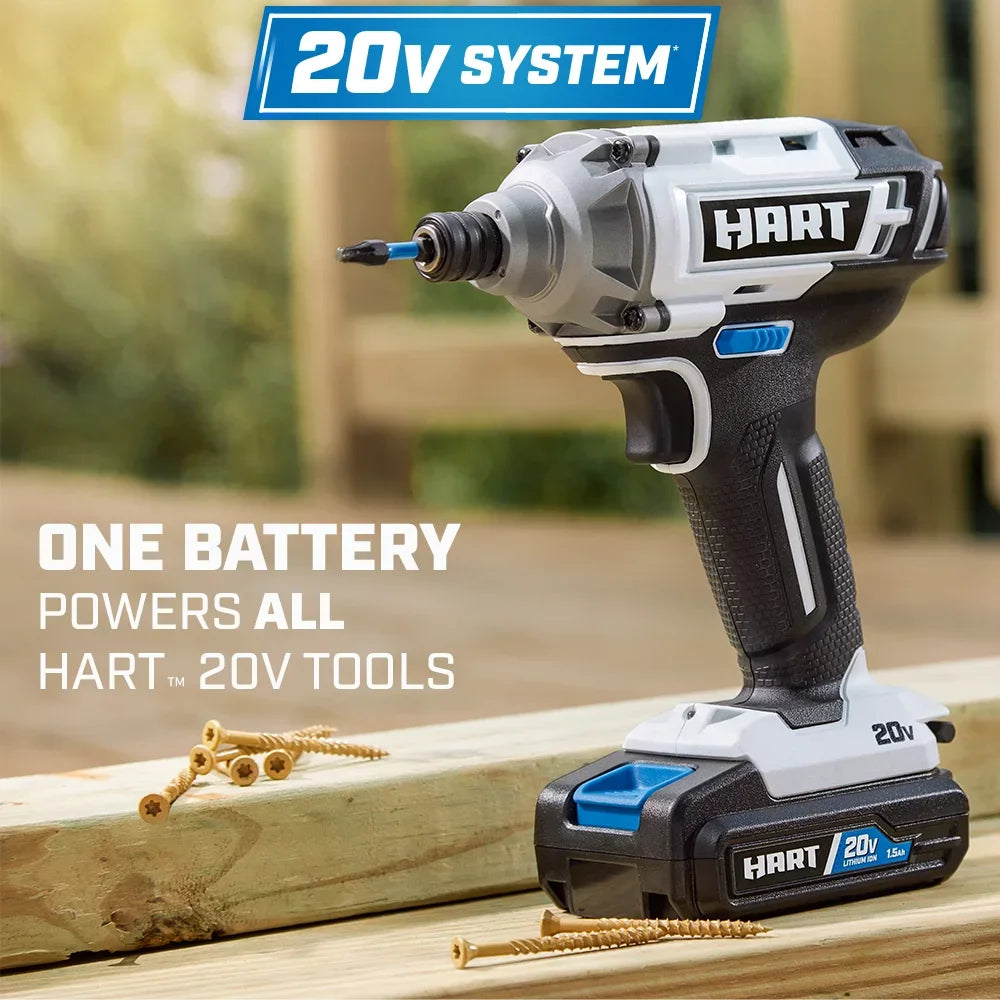 20-Volt Cordless 2-Piece 1/2-inch Drill and Impact Driver Combo Kit (1) 1.5Ah Lithium-Ion Battery