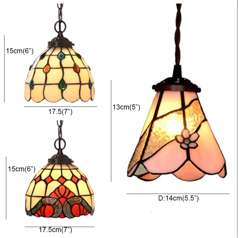 Tiffany Style Stained Glass Pendant Light