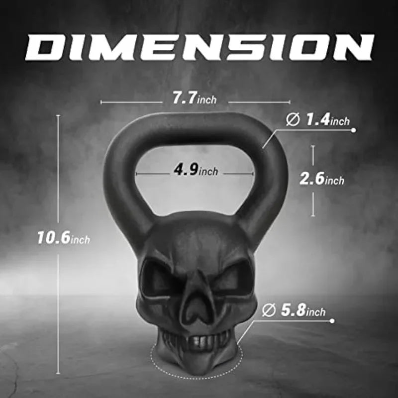 Yes4All Skull Kettlebells 25, 35 lbs - Cast Iron