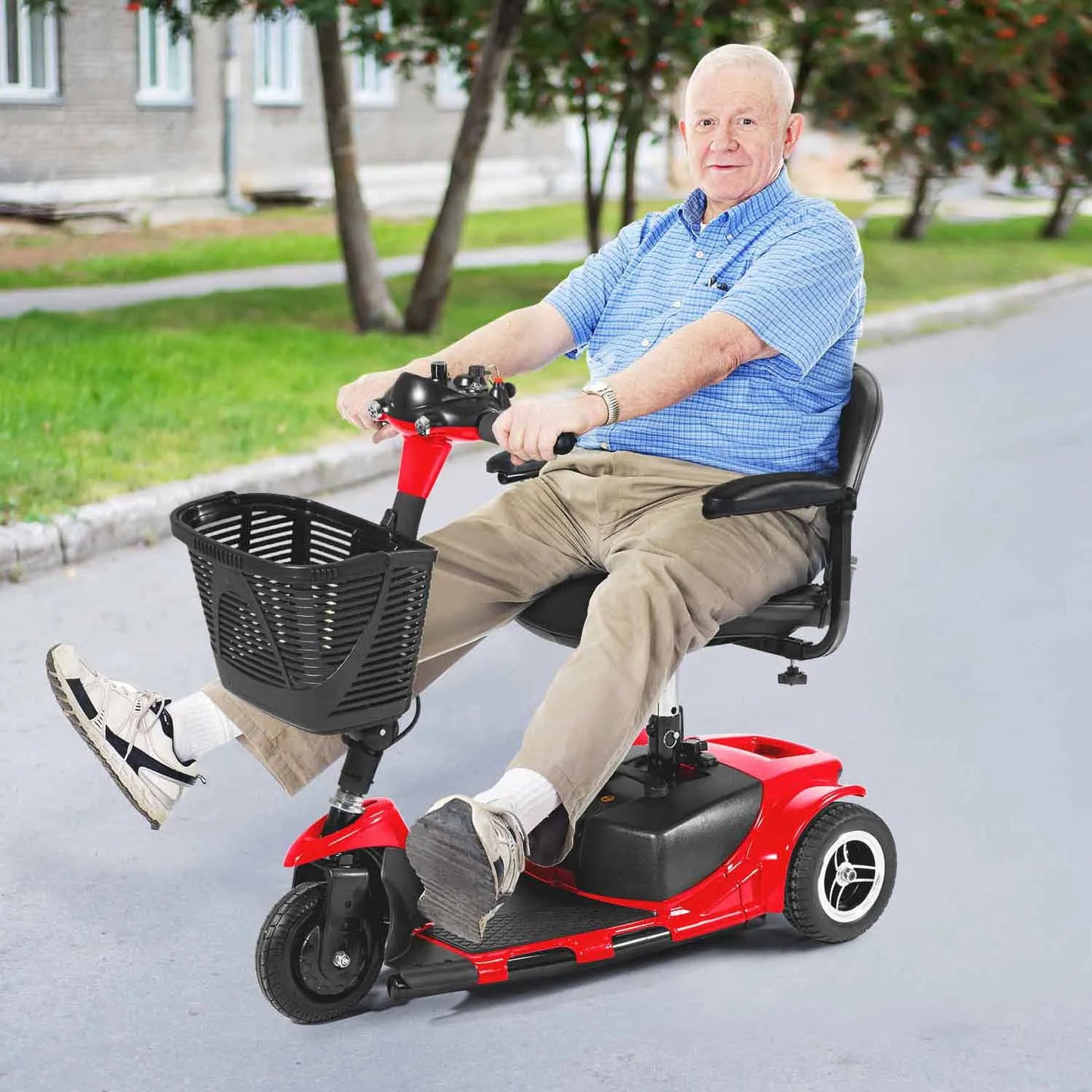 3 Wheel Mobility Scooter Electric with Lights Collapsible