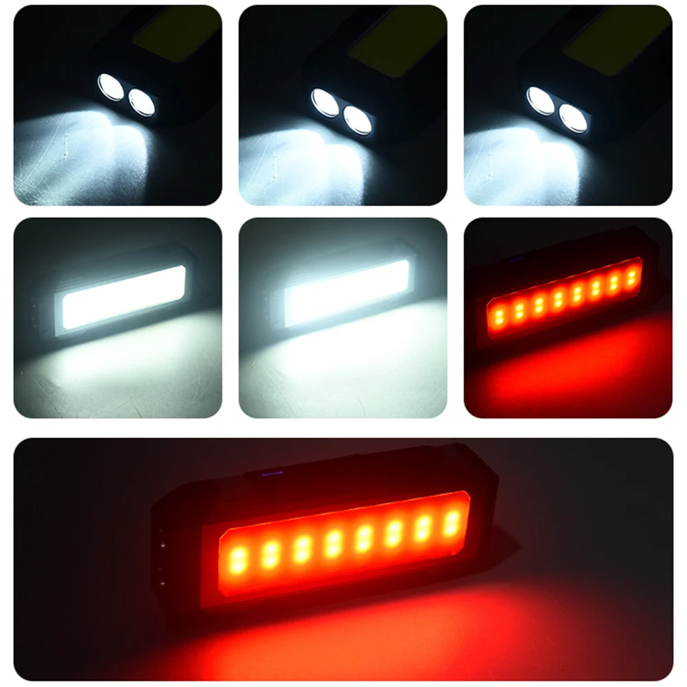 LED COB Multifunctional Light w/Magnet Emergency Flashlight Rechargeable