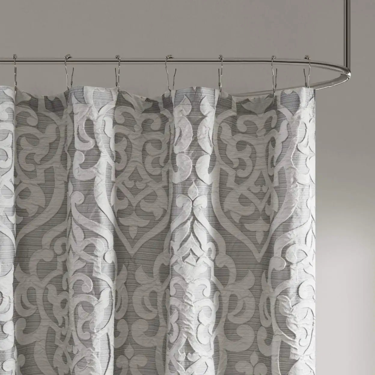 Shower Curtain Machine Washable with 12 Button Holes Bathroom