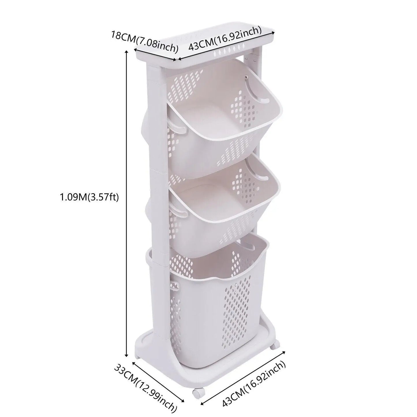 3 Tier Laundry Hamper Basket/Sorter